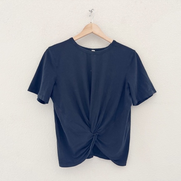 Lululemon Crescent T Shirt Pima Cotton Black Short Sleeve Casual Athleisure 8 - Picture 5 of 13